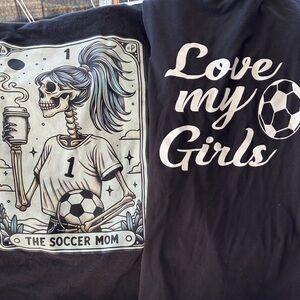 XXL Black Graphic Tee 'Love My Girls' Soccer Mom Bundle